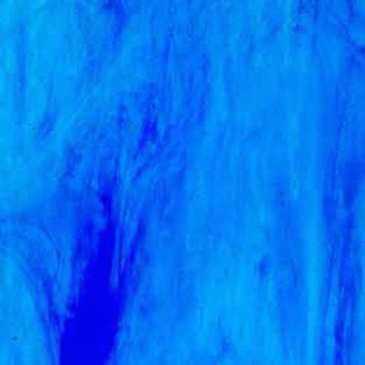 Wissmach Stained Glass Sheet: Light Blue w/Streaks of Dark Blue